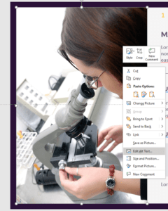 Adding alternative text to images